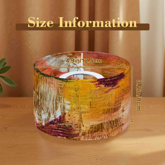 Size information for the Sparkly New Year Candle Warmer Lampshade, measuring 4.9in/12.5cm in diameter and 3.2in/8cm in height.