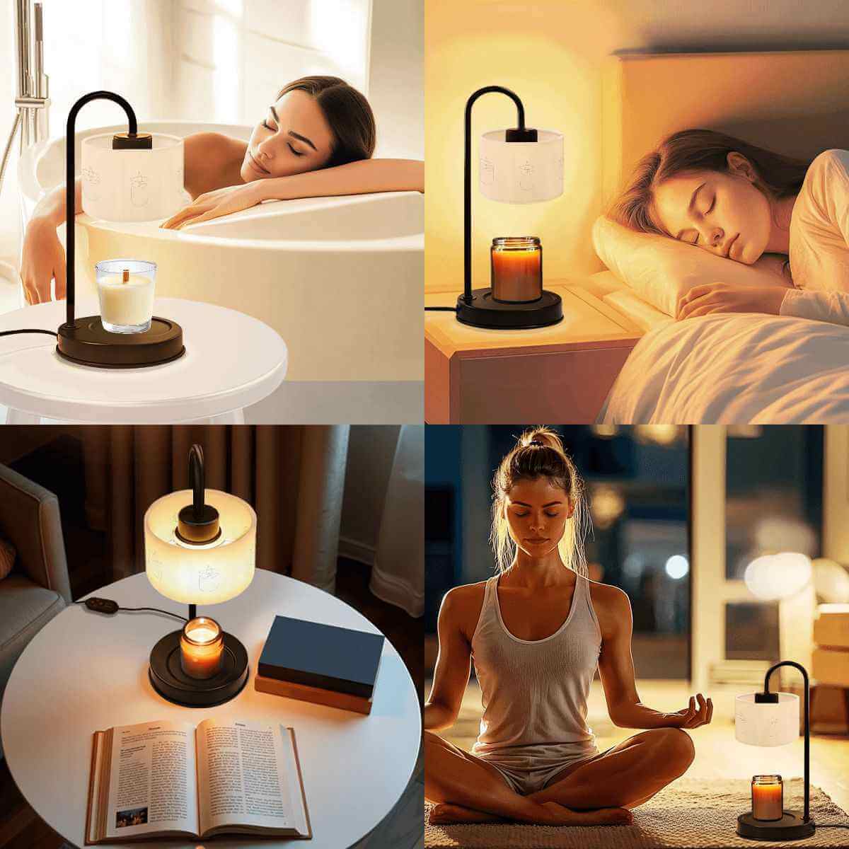 Aromatherapy candles and wax melts in routine