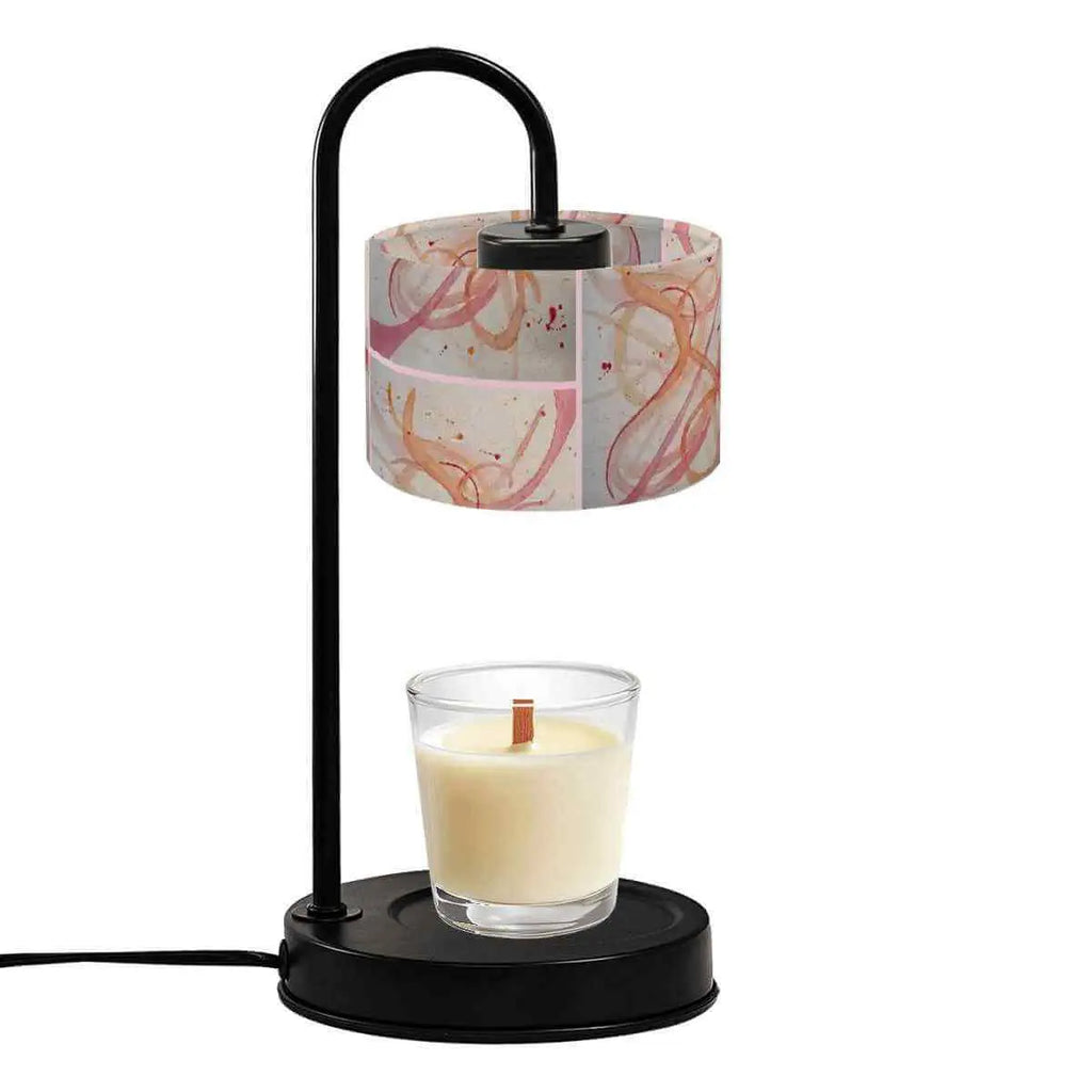 Sparkly New Year Candle Warmer Lampshade with a stylish design, illuminating a candle below for a cozy ambiance.