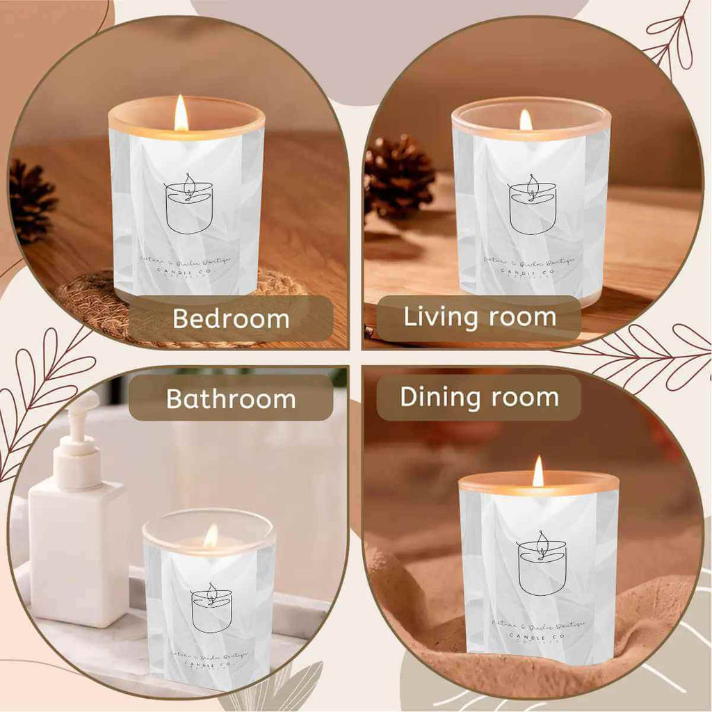 Frosted Jar Scented Candle with Lid (6oz)