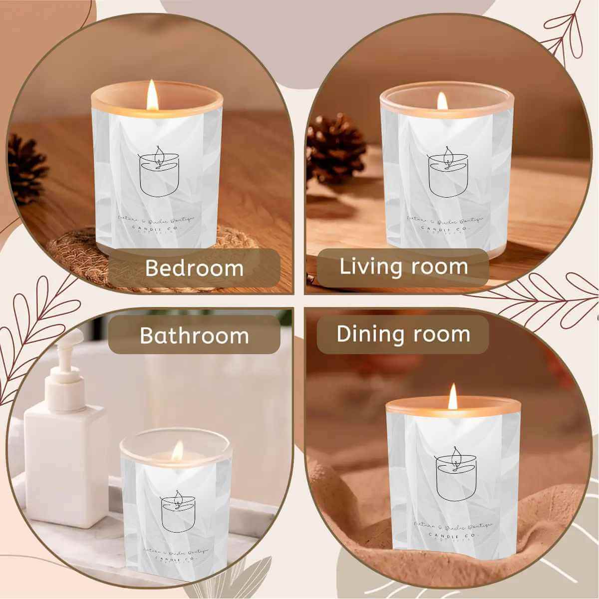 Frosted Jar Scented Candle with Lid (6oz)