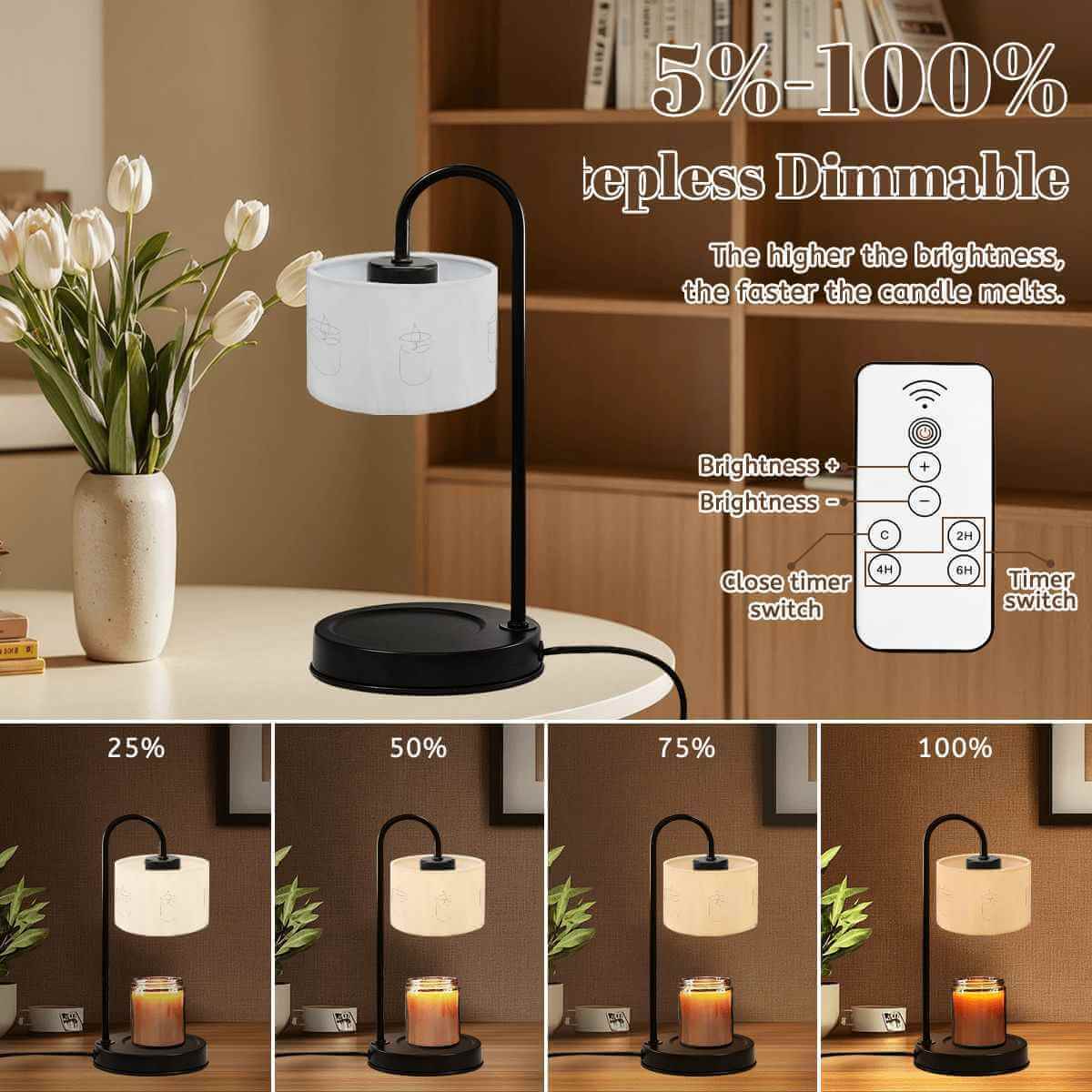 Candle Warmer Lamp + Shade