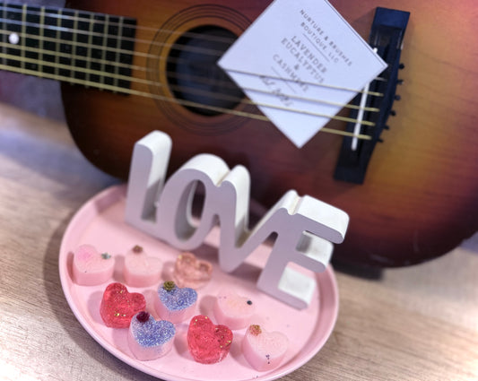 Heart-Shaped Wax Melt Gift Set - Lavender Eucalyptus & Cashmere