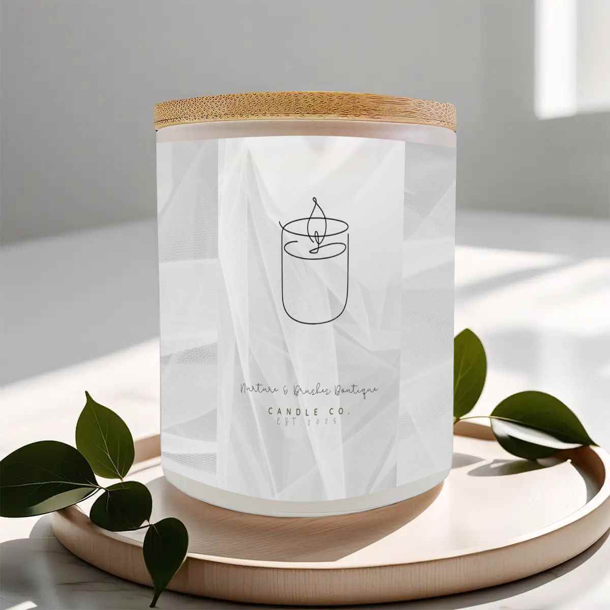 Frosted Jar Scented Candle with Lid (6oz)