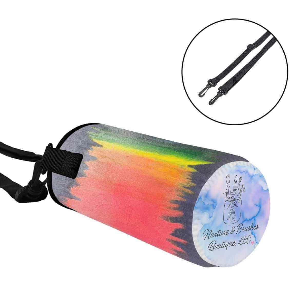 You're Not Alone Bottle Sleeve - Stay Hydrated in Style with colorful design and adjustable straps