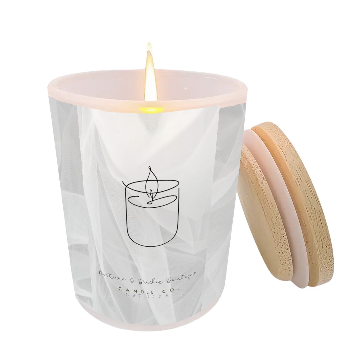 Frosted Jar Scented Candle with Lid (6oz)