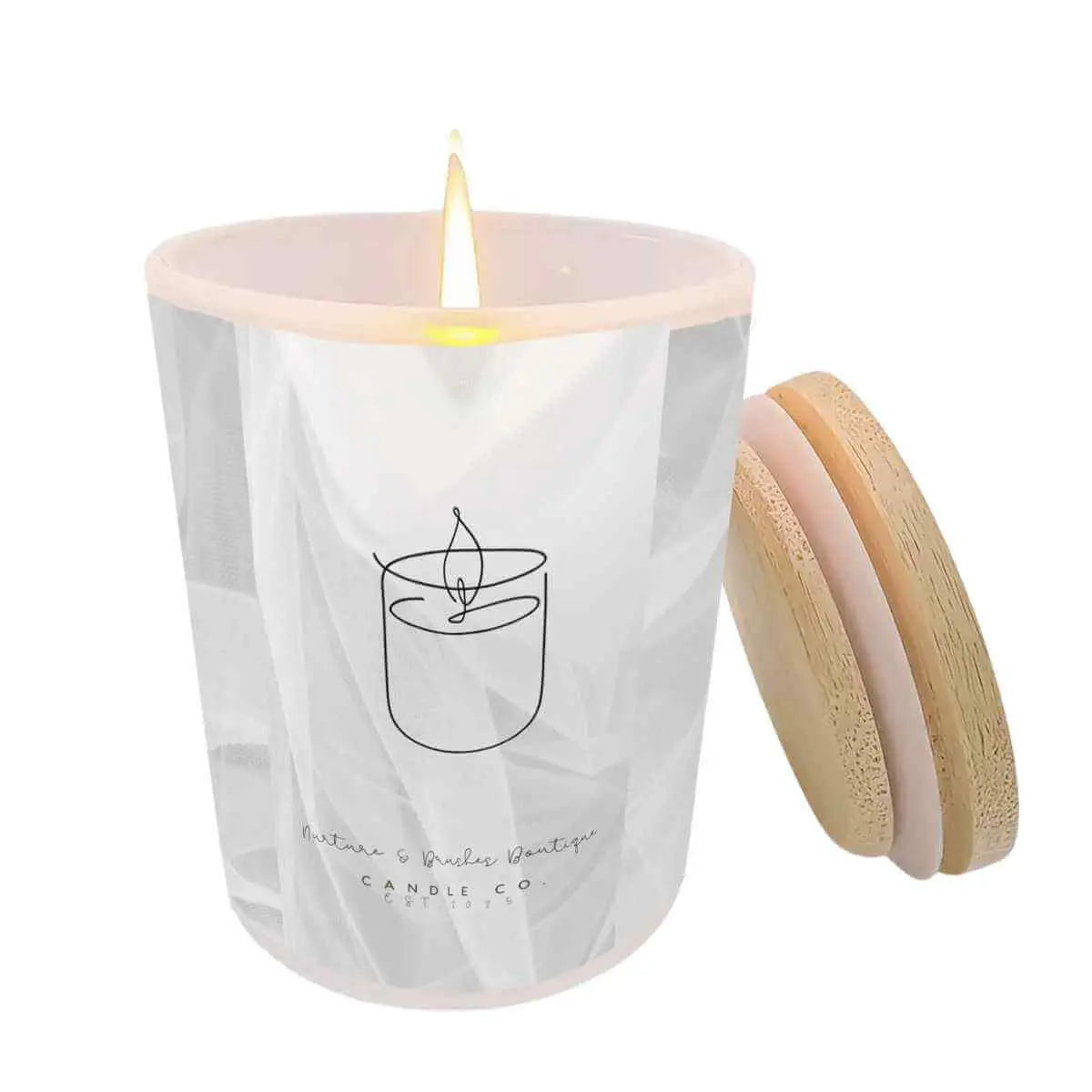 Frosted Jar Scented Candle with Lid (6oz)