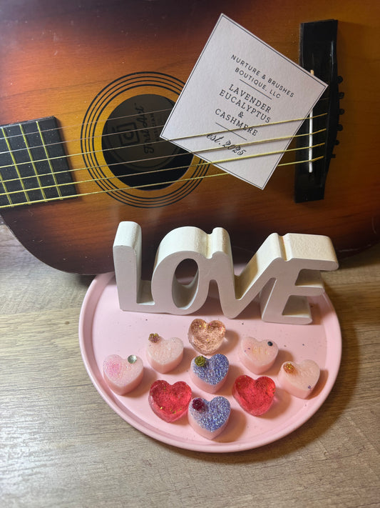 Heart-Shaped Wax Melt Gift Set - Lavender Eucalyptus & Cashmere