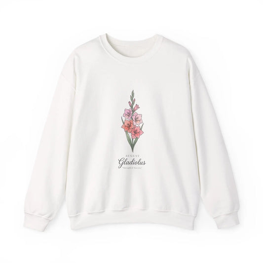 Gladiolus Birth Month Flower Sweatshirt | botanical watercolor, personalized Printify