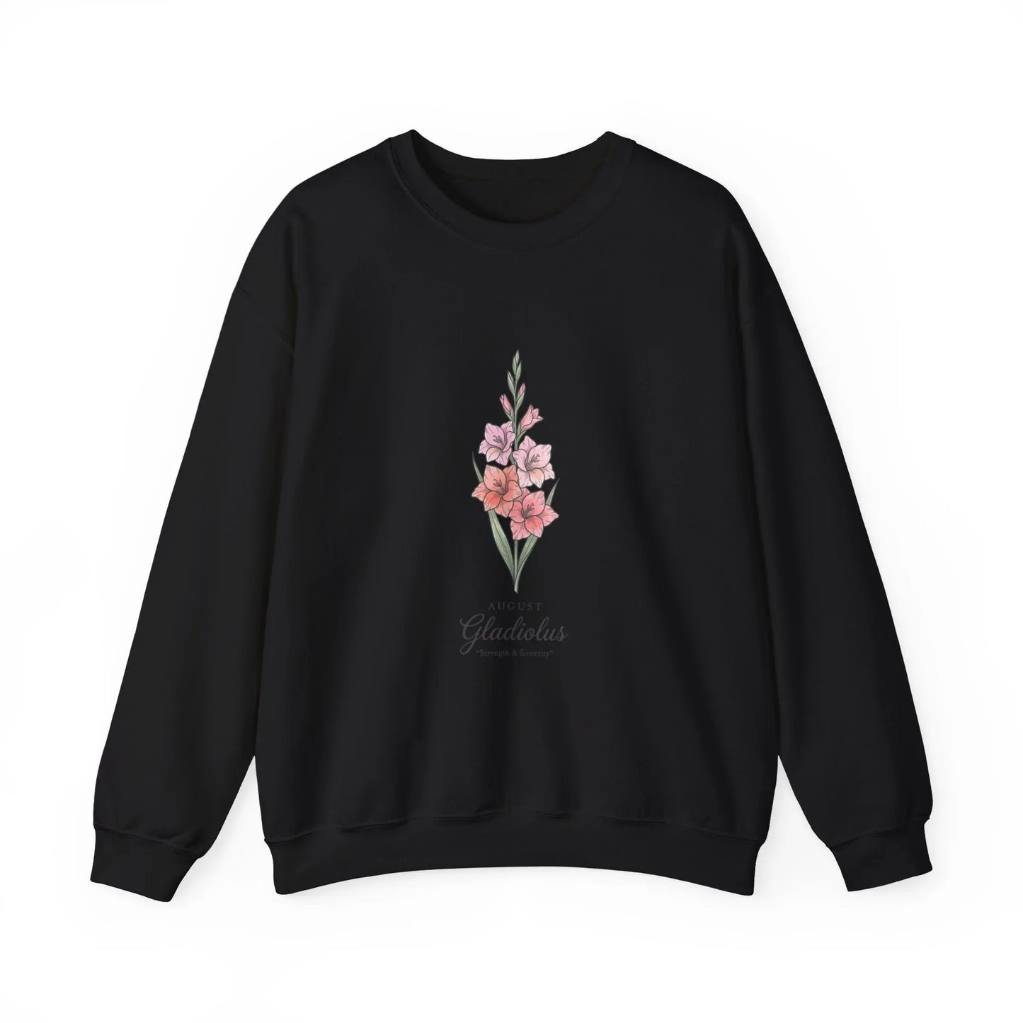 Gladiolus Birth Month Flower Sweatshirt | botanical watercolor, personalized Printify