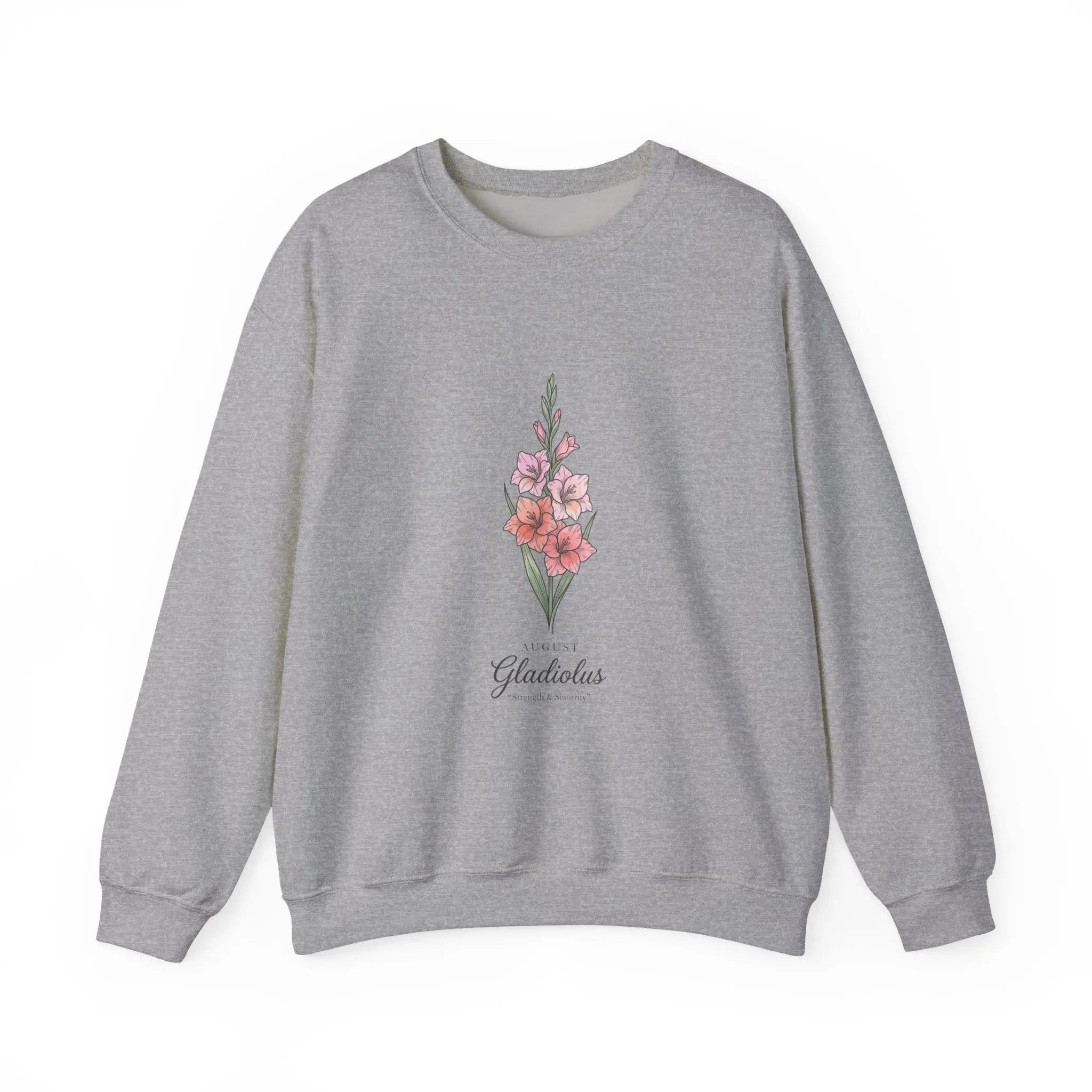 Gladiolus Birth Month Flower Sweatshirt | botanical watercolor, personalized Printify
