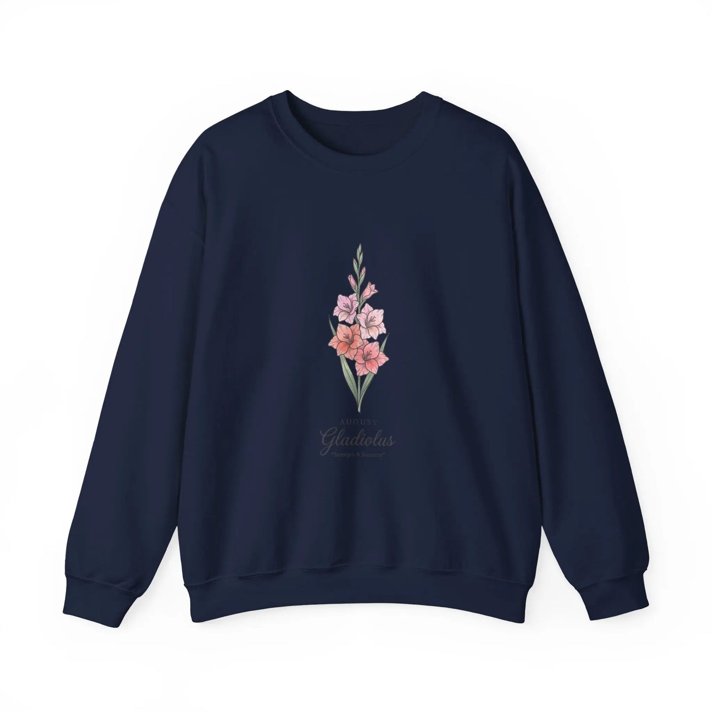 Gladiolus Birth Month Flower Sweatshirt | botanical watercolor, personalized Printify