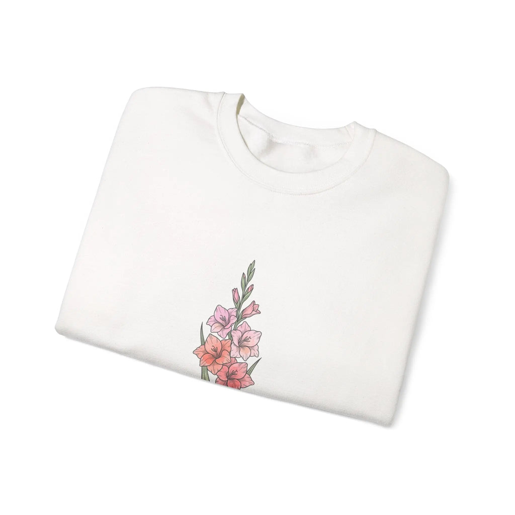 Gladiolus Birth Month Flower Sweatshirt | botanical watercolor, personalized Printify