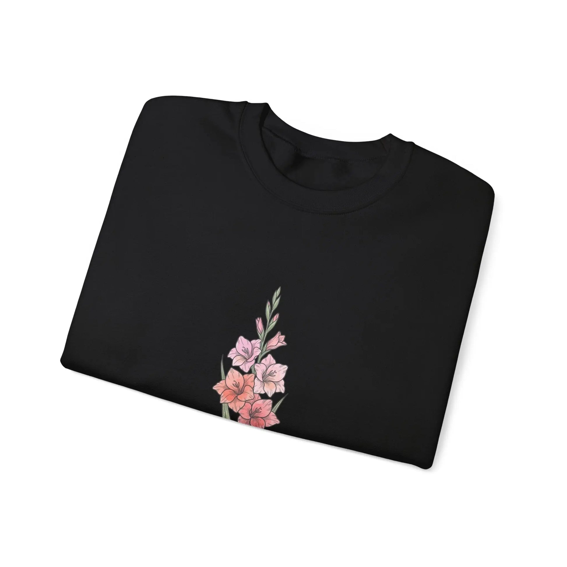 Gladiolus Birth Month Flower Sweatshirt | botanical watercolor, personalized Printify
