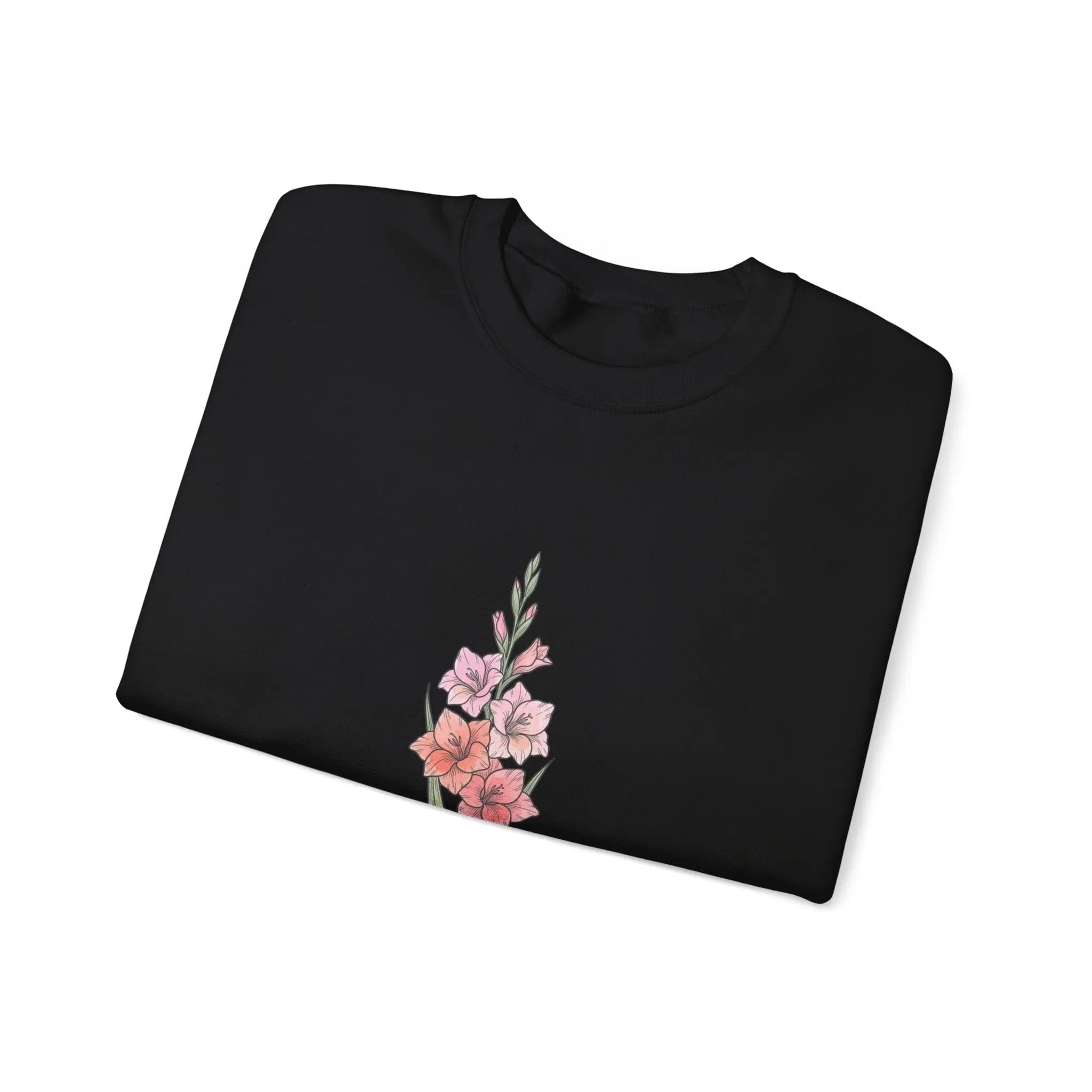 Gladiolus Birth Month Flower Sweatshirt | botanical watercolor, personalized Printify