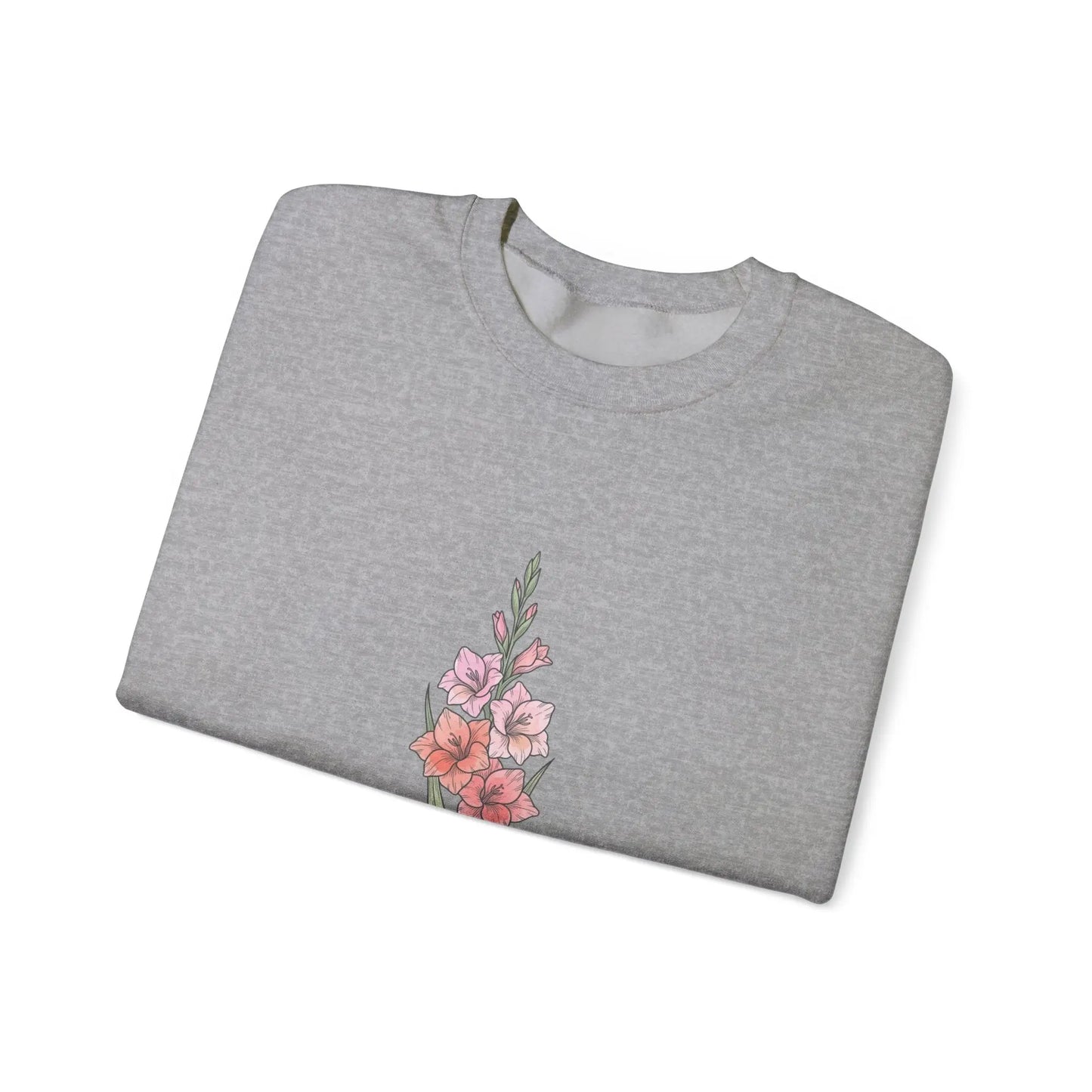 Gladiolus Birth Month Flower Sweatshirt | botanical watercolor, personalized Printify