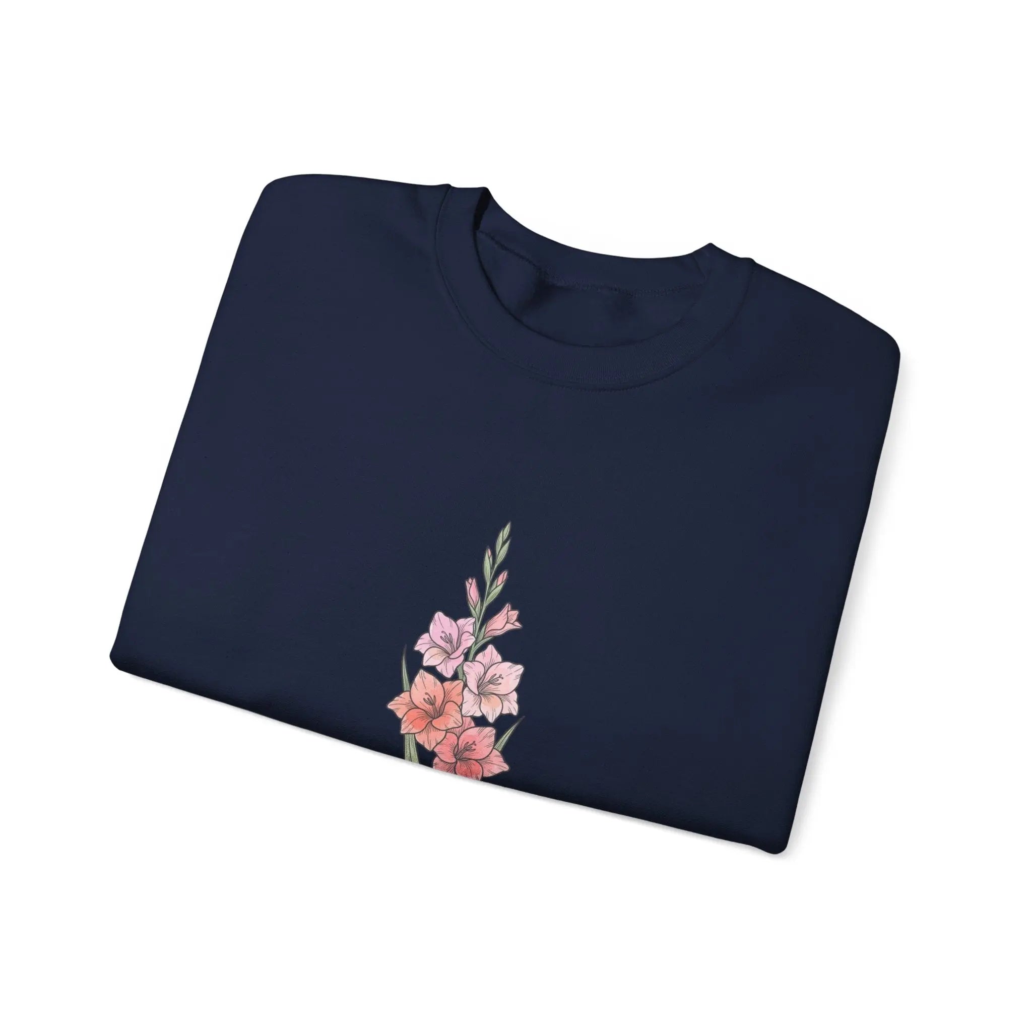 Gladiolus Birth Month Flower Sweatshirt | botanical watercolor, personalized Printify