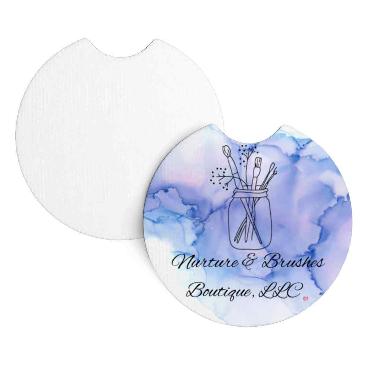 Neoprene Car Coasters Set of 2 for Enhanced Drink Stability and Style