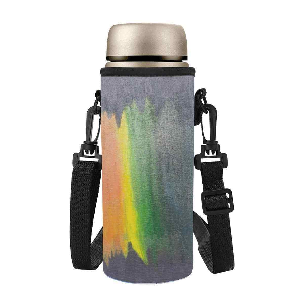 You're Not Alone Bottle Sleeve - Stay Hydrated in Style featuring a colorful design and adjustable straps.