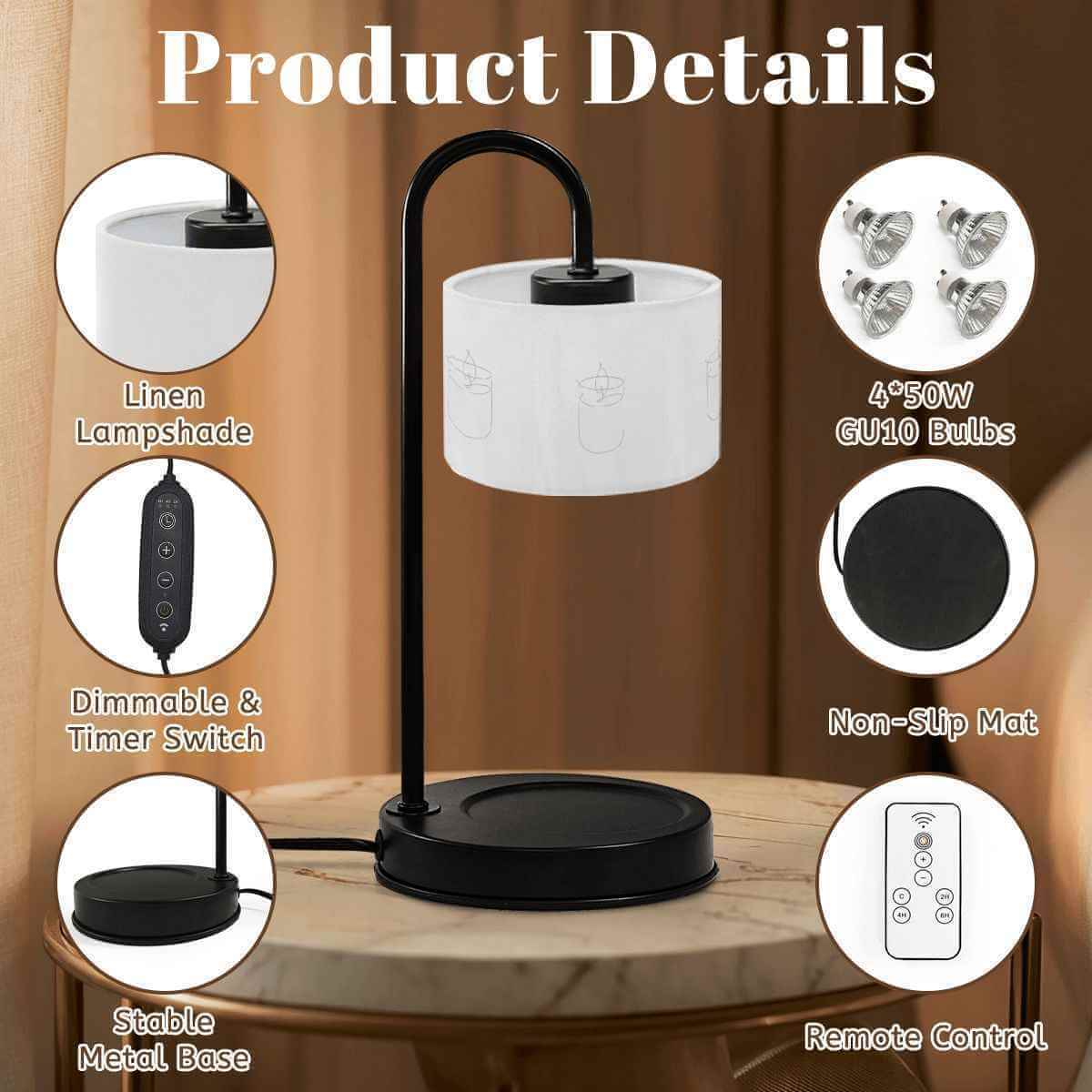 Candle Warmer Lamp + Shade