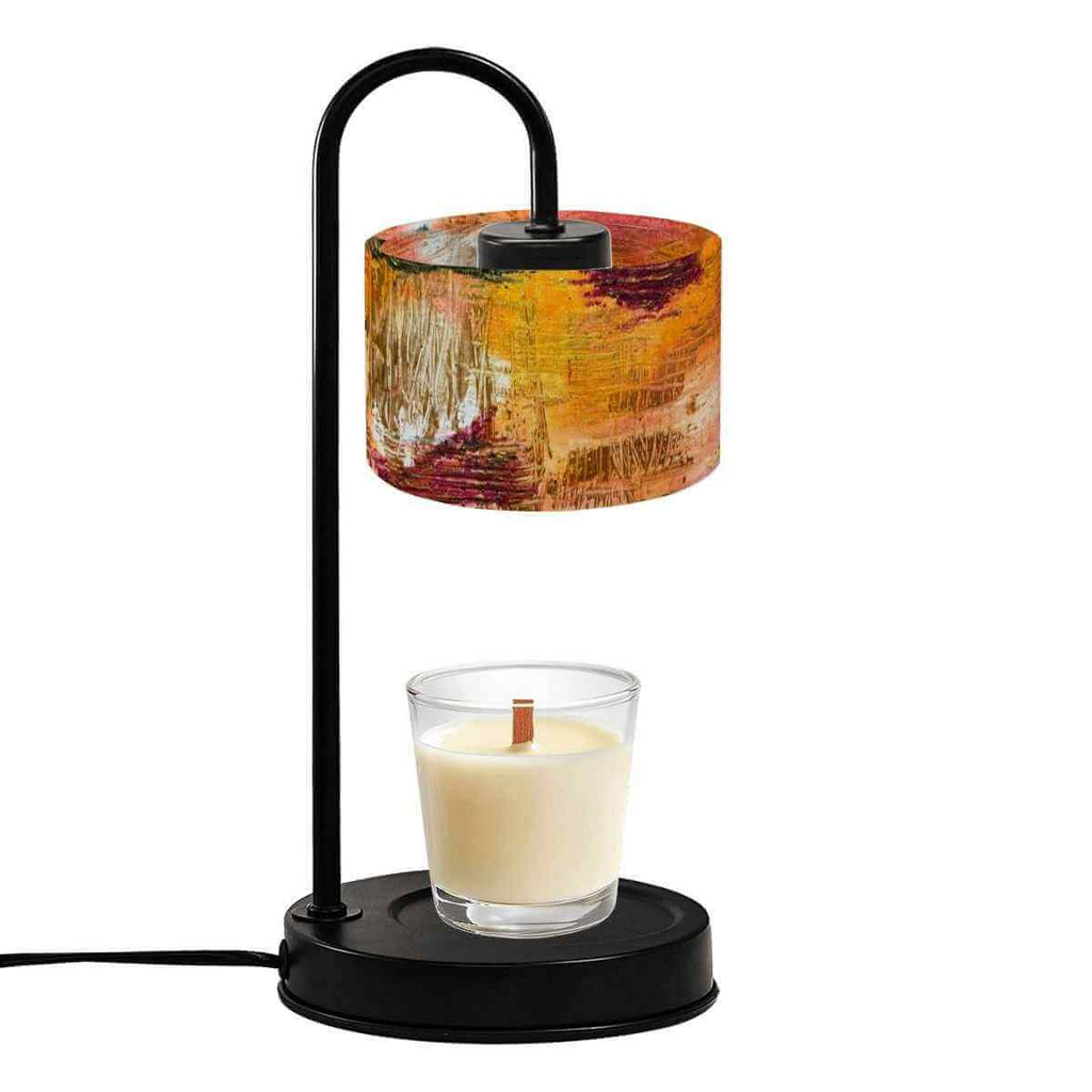 Sparkly New Year Candle Warmer Lampshade displayed with a scented candle, enhancing home ambiance with style.