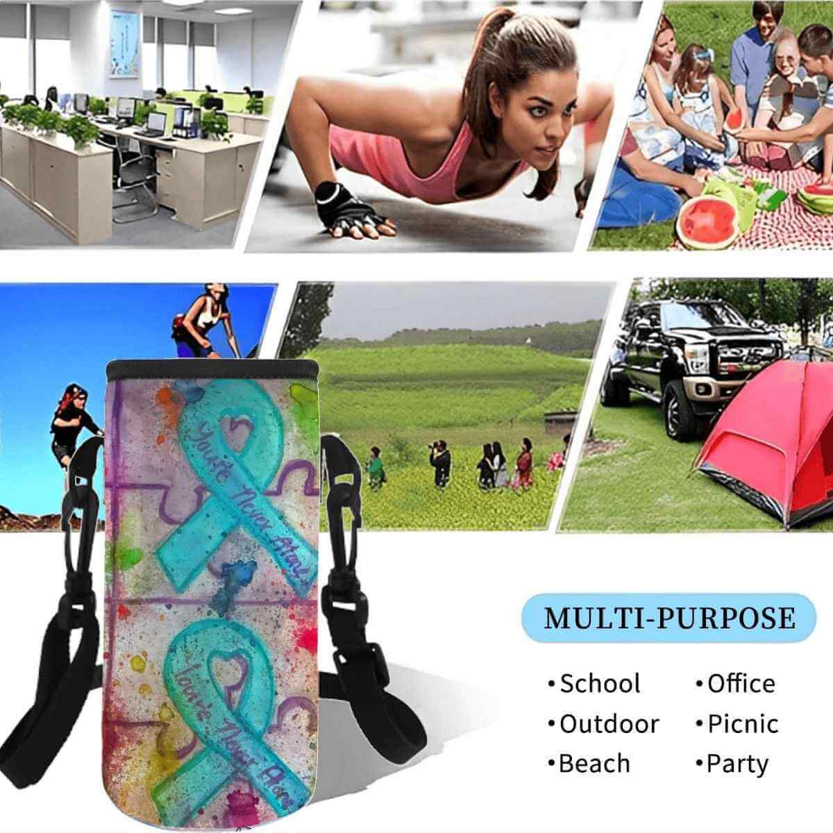 You're Not Alone Bottle Sleeve - Stay Hydrated in Style for school, outdoor, office, picnic, and party activities.